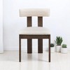 Set of 2 Wooden Dining Chairs with Upholstery, Modern Kitchen Side Chairs with Open Back, Farmhouse Wooden Side Chairs for Dining Room, Kitchen - 3 of 4