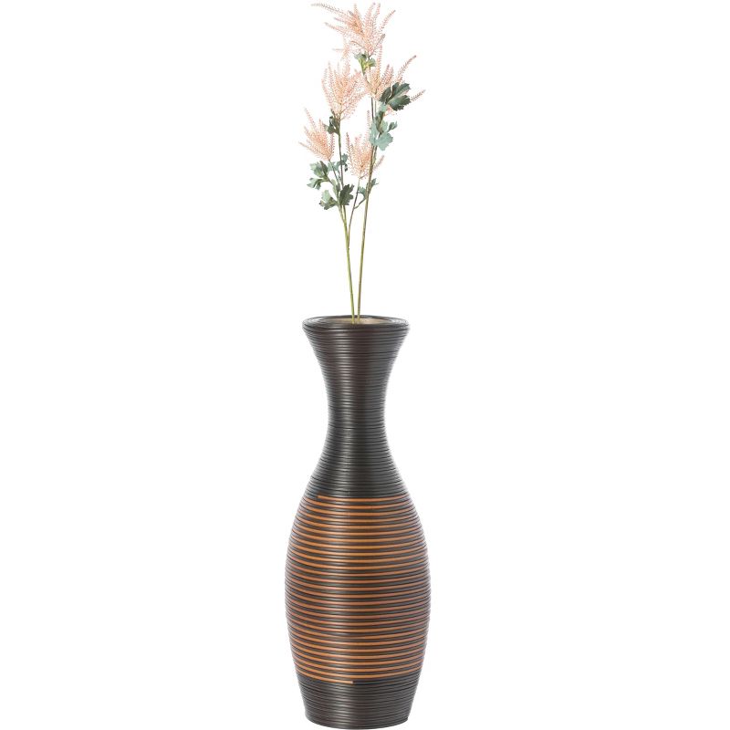 Uniquewise Tall Designer Floor Vase, large vase for home decor floor, Artificial Rattan Floor Vase, Brown Floor Vase for Living Room or Hallway, 41-Inch-Tall Vase, Large, 1 of 6
