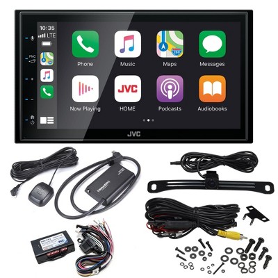 JVC KW-M56BT Digital Media Receiver 6.8", Apple CarPlay & Android Auto w/ Satellite Radio Tuner, SWI-CP2 Steering Wheel Interface, and Camera