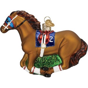 Old World Christmas Glass Blown Holiday Ornament For Tree, Racehorse (With OWC Gift Box) - 1 of 4