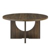 CAVINAS Coffee Tables for Living Room Modern Round Coffee Table Minimalist Solid Wood Center Table for Apartment - 2 of 4