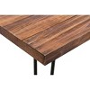 Leonardo Cocktail Table Weathered Fir & Black - Boraam: Rustic Rectangle Coffee Table, Iron Frame, Easy to Clean - 4 of 4