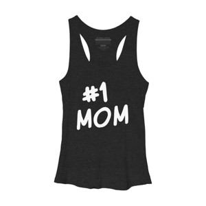 Women's Design By Humans Mother's Day 1# Best Mom in the World By happieeagle Racerback Tank Top - 1 of 2