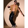 INSPIRE CHIC Men's Open Front Sleeveless Western 70s Suede Tassel Cardigan - 4 of 4