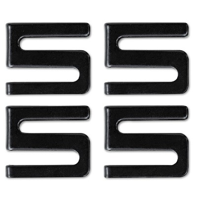 Alera Wire Shelving S Hooks Metal Black 4 Hooks/Pack SW59SHBL