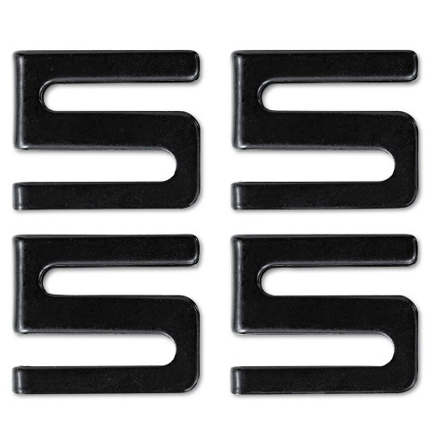 3 Wire Shelving Hooks - Silver- 4 Pack