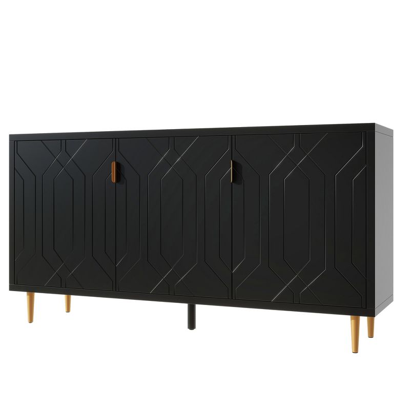 Modern Storage Sideboard With Adjustable Shelves - ModernLuxe, 5 of 9