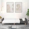 vidaXL 2-Seater Loveseat Sofa Bed - Dark Gray Polyester Couch, Wooden Frame, Convertible Sleeper for Living Room, Studio, Home Office - 2 of 4