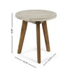 NAYSAYE Patio End Table Marina Side Table with Trendy Round Top for Modern Living Spaces, Multicolored, 15.75"*15.75"*16" - 3 of 4
