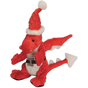 goDog Christmas Bubble Plush Santa Dragons Squeaky Plush Dog Toy, Chew Guard Technology - Red, Large - 1 of 1