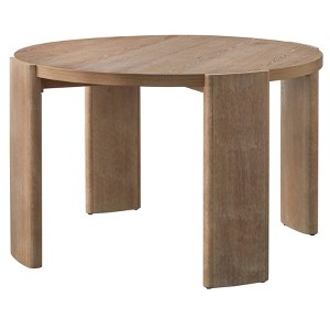 Lifestorey Augusta Modern Round Dining Table Weathered Light Oak - 1 of 4