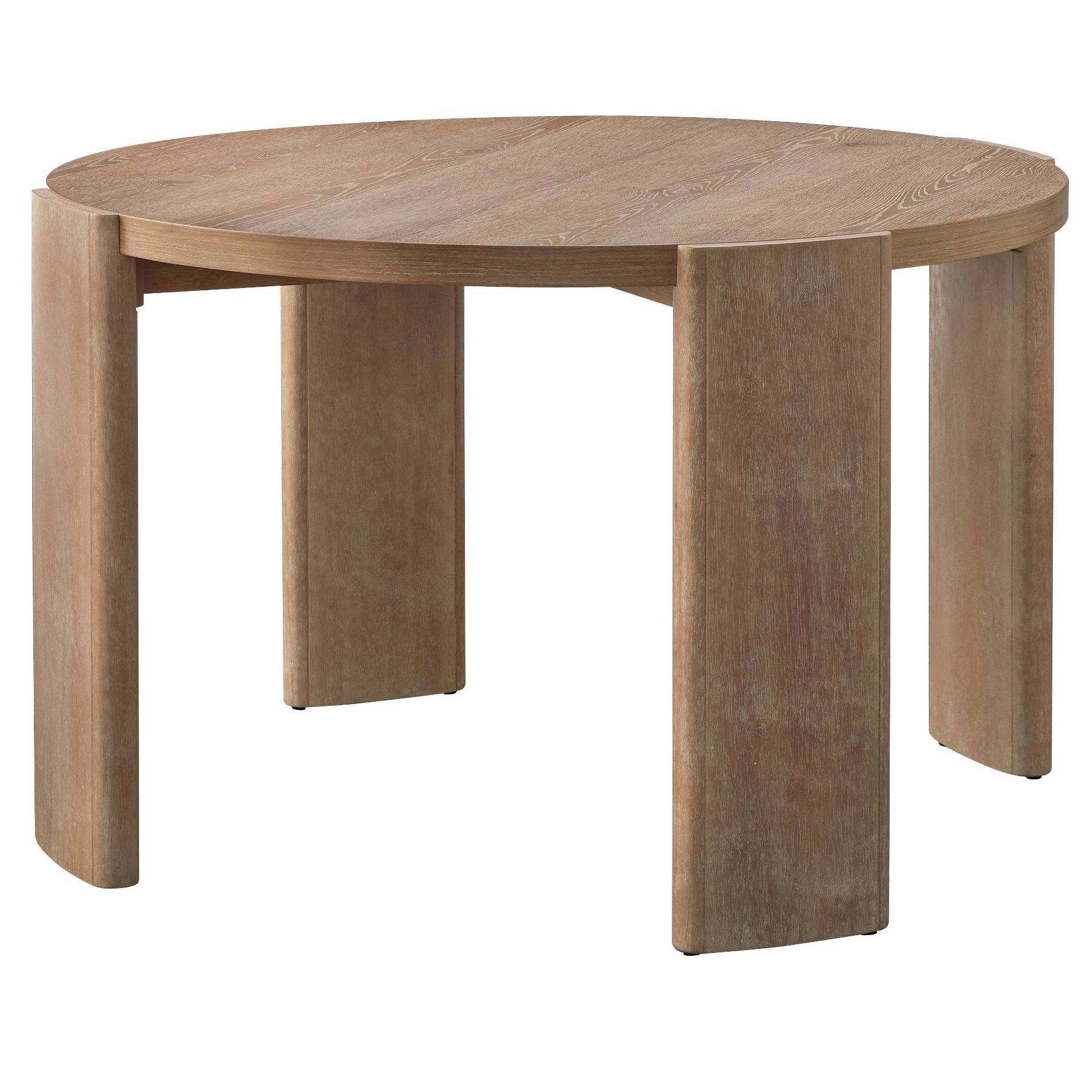 Lifestorey Augusta Modern Round Dining Table Weathered Light Oak