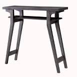 FC Design Modern Console Table with 2-Tier Shelf and Slanted Legs