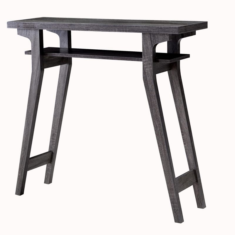 FC Design Modern Console Table with 2-Tier Shelf and Slanted Legs, 1 of 4