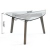 32.5" Solid Wood and Tempered Glass Mid-Century Modern Coffee Table with Storage Shelf for Living Room, Lounge, or Apartment - 4 of 4