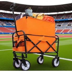 KTMBDW Wagon Cart with Wheels Foldable - Folding Utility Heavy Duty Wagons Carts for Sports, Camping and Shopping (with 3pcs Liner Bag) - 1 of 4