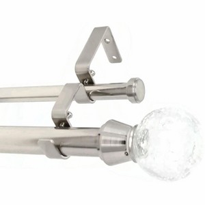 Urbanest Crackle Glass Manhattan 1-inch 5-8-inch Double Drapery Curtain Window Rod Set - 1 of 3