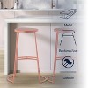JONATHAN Y Hula Modern Designer Iron Curved Backless Bar Stool - 3 of 4