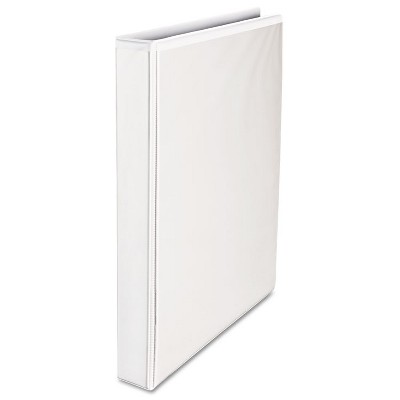 UNIVERSAL Push-Open Deluxe Plus D-Ring View Binder 1" Capacity 8-1/2 x 11 White 30712