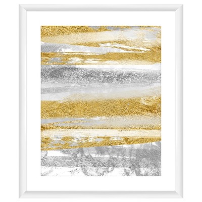 18" x 22" Matted to 2" Gold Streak II Picture Framed Black - PTM Images
