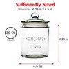 Amici Home Stockholm Glass Round Canister, Food Safe, Push Top Lid with Gasket, Airtight, For Storage, Dry Goods Container, 36 oz. - 2 of 4