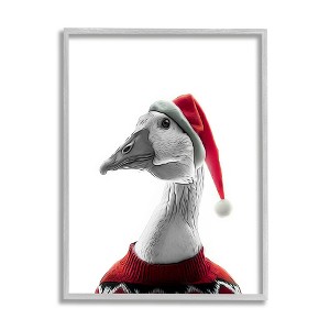 Stupell Industries Duck in Santa Hat, 11'' x 14'', Gray - 1 of 4