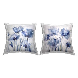 Stupell Industries Blue Blooms Motif (Set of 2) - 1 of 3