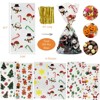 Wrapables 100pcs Christmas Cellophane Treat Bags and Ties - image 2 of 4