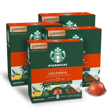 Starbucks by Nespresso Vertuo Line Single-Origin Colombia Medium Roast Coffee - 32ct