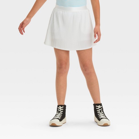 Girls Pleated Woven Skort All In Motion White S Target