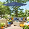 Outsunny 9' x 7' Solar Umbrella, LED Lighted Patio Umbrella for Table or Base with Tilt & Crank, Outdoor Umbrella for Backyard, Pool, Beach, Backyard - 2 of 4