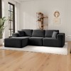 PexFix 104" Modular Sectional Sofa with L-Shape Chaise Modern Upholstered Cloud Couches with Throw Pillows for Living Room Bedroom Dark Gray - 3 of 4