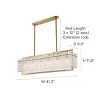 Siljoy Luxury Rectangle Crystal Chandelier Modern Rectangular Led Pendant Lighting Gold Hanging Light Fixture for Dining Room Kitchen Island - 4 of 4