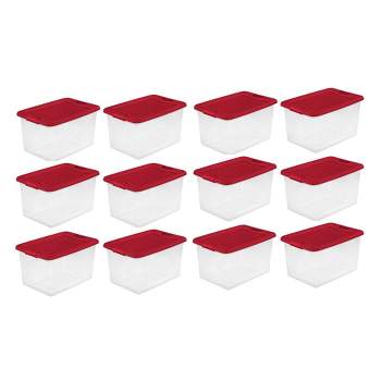 Sterilite 32 Quart Latch Box - Red Lid, 1 ct - Pay Less Super Markets