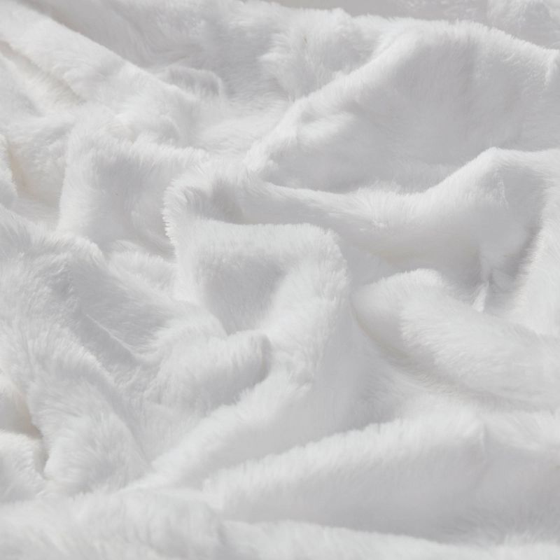 60"x70" Oversized Marselle Faux Fur Throw Blanket - Madison Park , 4 of 7