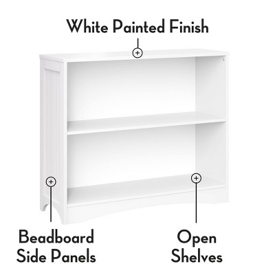 White Wood Kids 3-Tier Cube Bookshelf Set