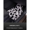 TruAIR Cow Print Car Floor Mats (Black) - 3 of 4