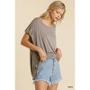 Slickblue Sheer Dolman Sleeve Scoop Neck Top for Women – Ivory – Side Slit – Casual & Relaxed Wear - S - 2 of 4