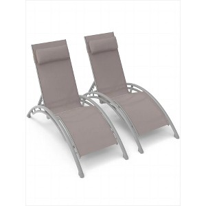 70.08 "Outdoor lounge chairs (set of 2) with adjustable backrest - 1 of 4