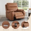 Spruce & Spring Power Genuine Leather Recliner Chair Zero-Gravity Recliner - 3 of 4