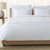 Hotel Collection 300TC Percale 3-Piece Duvet Cover Set, 2-Line Embroidered, King/California King - DVT1001 - Blue Mist/White - Safavieh - 3 of 4