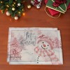 Unique Bargains Christmas Place Mats Flax Pink White 11.8"x17.7" 2 Pcs - 2 of 4
