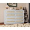 Rattan 8 Drawer Dressers & Chest of Drawers for Bedroom, Dresser Storage for Nightstands, TV Stands, Living Room, Entryway, Hallway, Cloakroom - 4 of 4