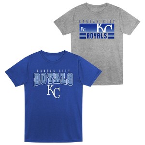 MLB Kansas City Royals Toddler Boys' 2pk Gray T-Shirt - 1 of 3