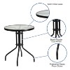 Flash Furniture 3 Piece Outdoor Patio Dining Set - Tempered Glass Patio Table, 2 Flex Comfort Stack Chairs - 3 of 4