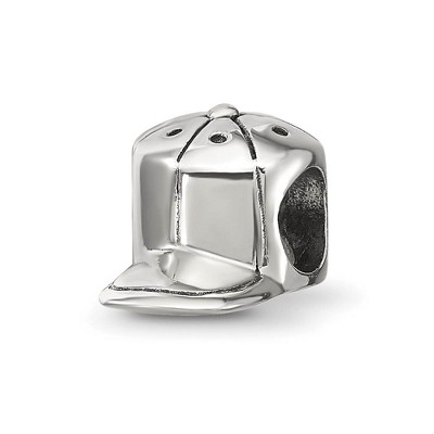 Black Bow Jewelry Sterling Silver Ball Cap Bead Charm