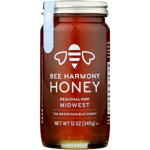 Bee Harmony Regional Raw Midwest Honey - 6 pack, 12 oz - 1 of 3