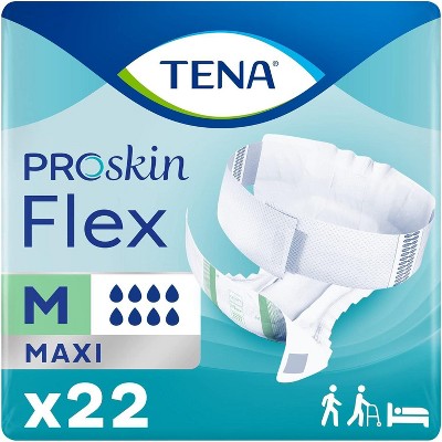 TENA ProSkin Flex Maxi Belted Unisex Briefs for Adult Incontinence, Heavy Absorbency
