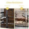 Whisen 41"Furniture Style Large Dog Crate, Adjustable Raised Feeder - 4 of 4