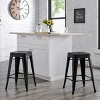 GlasFlength Dining Chairs Dining Room Chairs Kitchen Chairs Armless Chairs Set of 2 Fabric Chairs for Home Kitchen, Black, 17"*17"*30" - 2 of 4